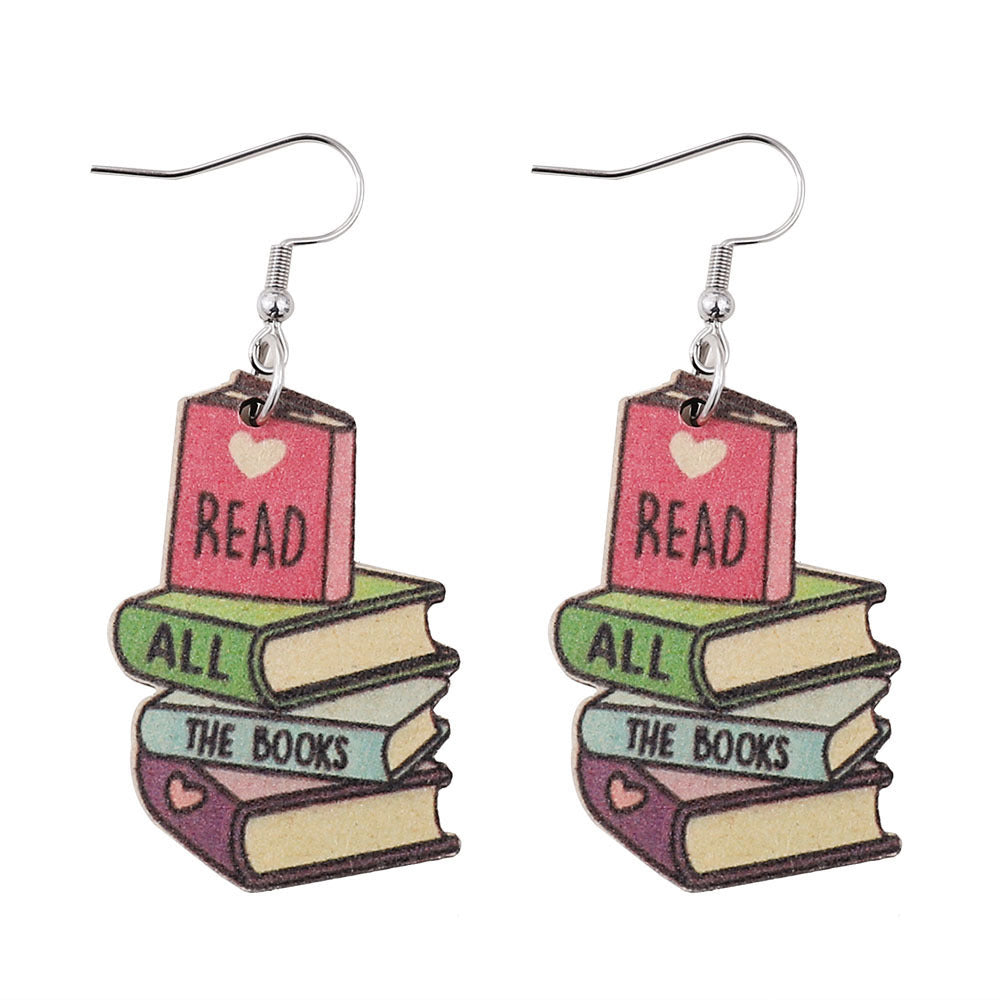 Wooden Book Lovers Earrings