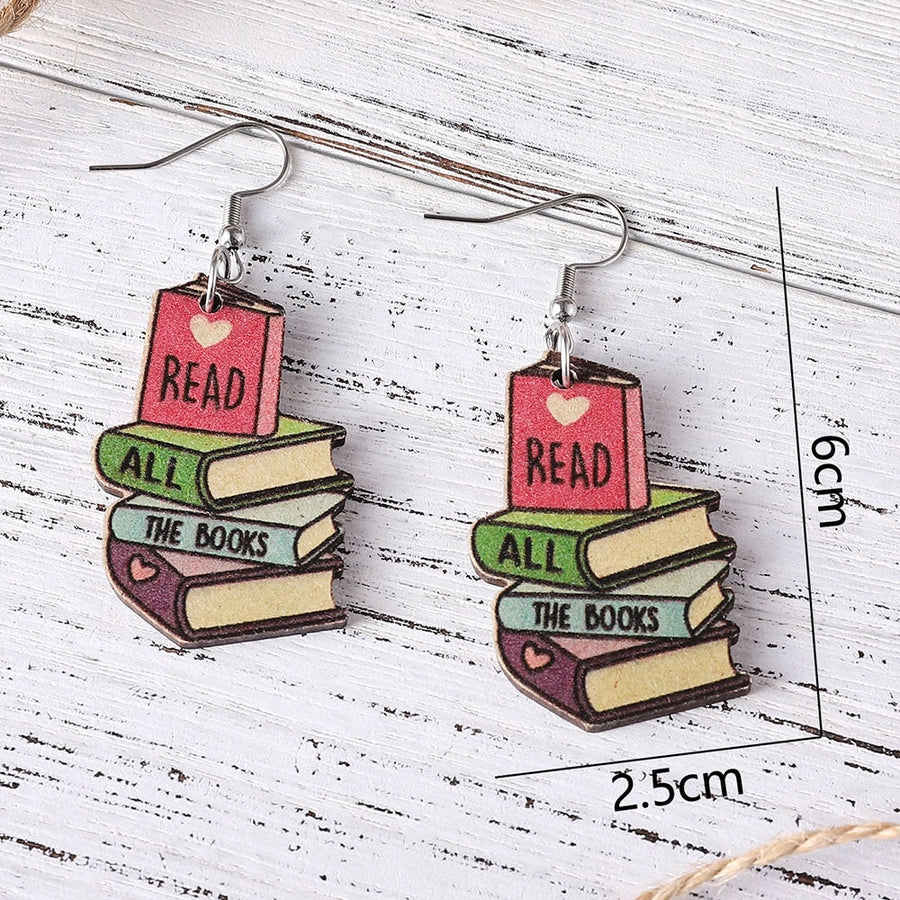 Wooden Book Lovers Earrings