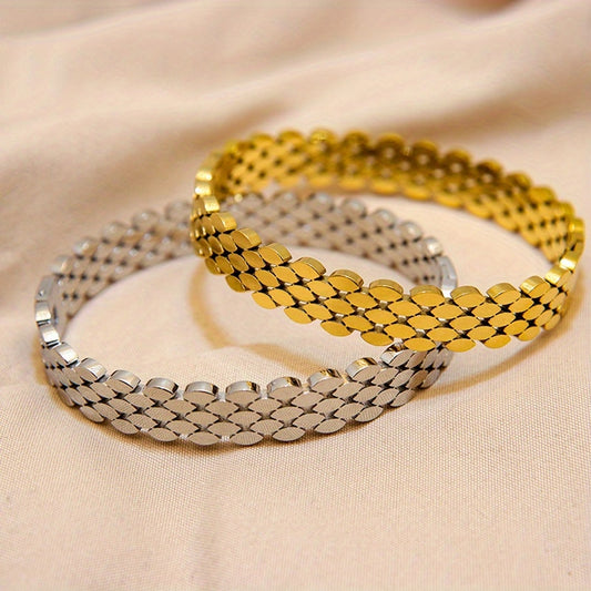 Snakeskin Artistic SS304 18K Gold Plated Bracelet