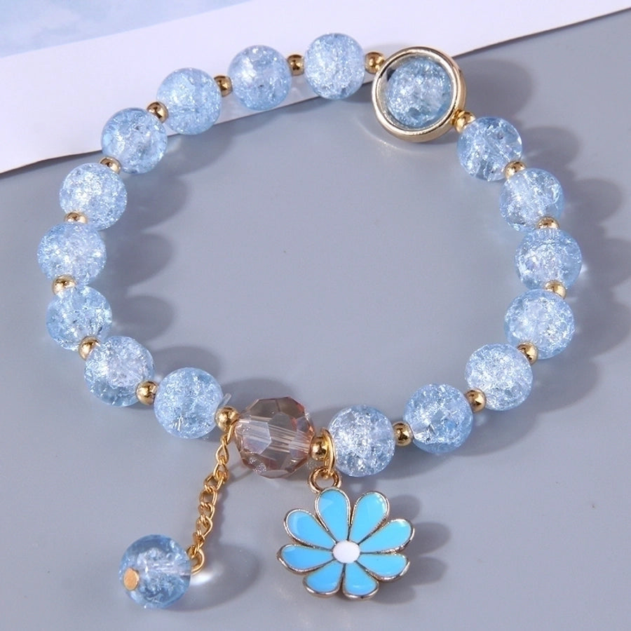 Crystal Bracelet with charms (Random color)