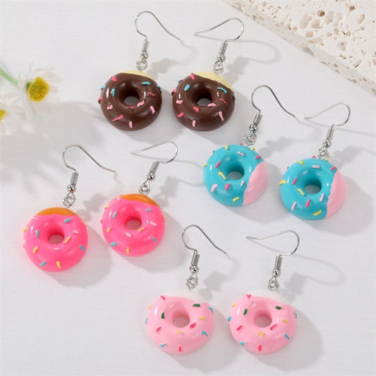 Multicolor creative Donut Earrings