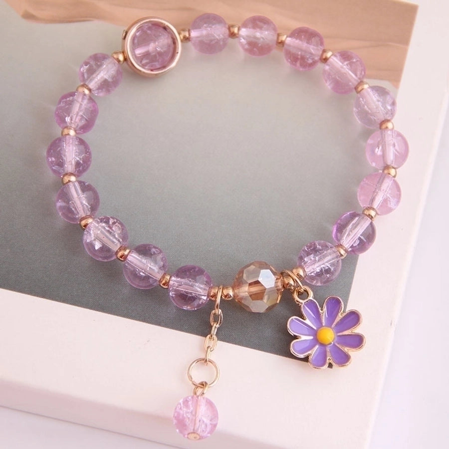 Crystal Bracelet with charms (Random color)