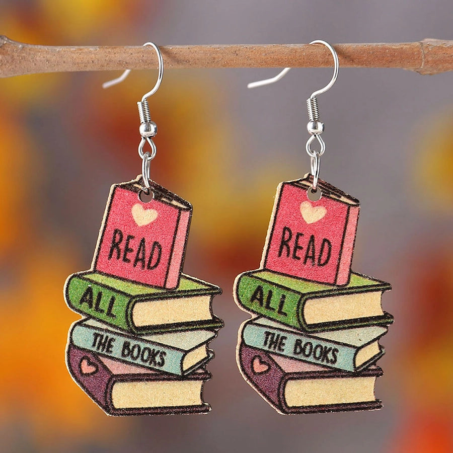 Wooden Book Lovers Earrings